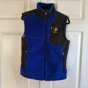Ralph Lauren RLX Vest Mens Blue S Fleece Sherpa Jacket Golf Hiking Preppy Racing